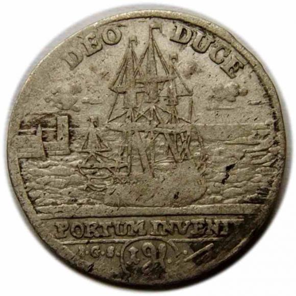 Grosz 1717 August II Mocny Drezno (1)