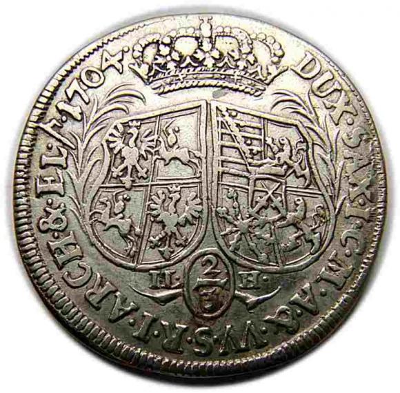 2/3 talara 1704 August II Mocny Drezno (2)