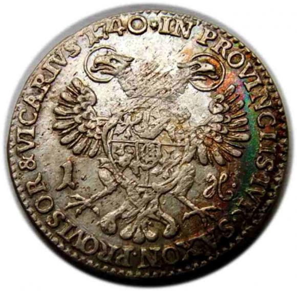 Grosz wikariacki 1740 August III Drezno (2)