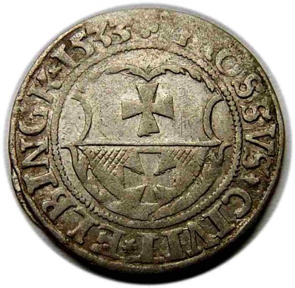 Grosz 1533 Zygmunt I Stary Elbląg (1)