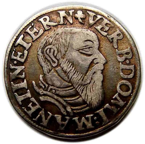 Trojak 1545 Fryderyk II Legnicki Księstwo Legnicko - Brzesko - Wołowskie Brzeg  (1)