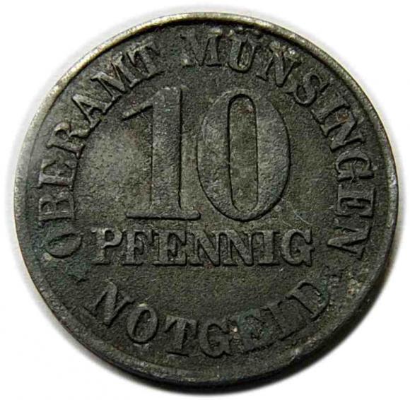10 fenigów 1920 Munsingen Niemcy (1)