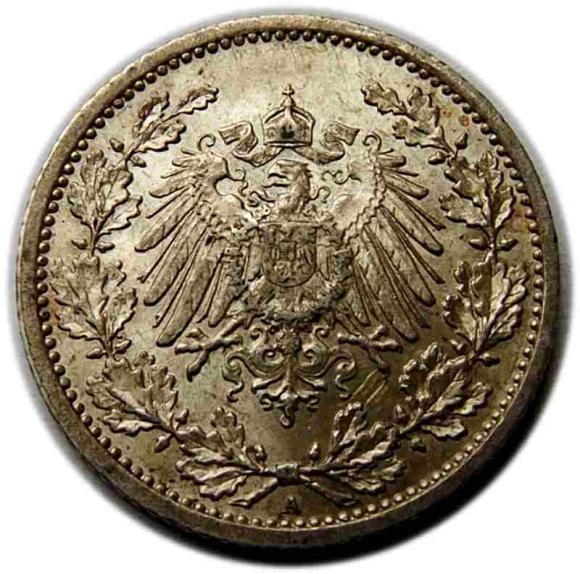 1/2 marki 1913 Wilhelm II Hohenzollern Niemcy Berlin