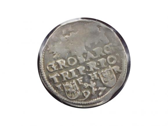 Trojak 1597, Poznań, Zygmunt III Waza (2)