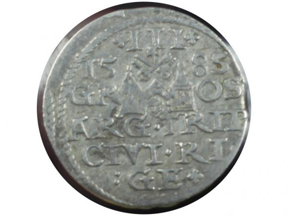 Trojak 1585, Ryga, Stefan Batory (2)