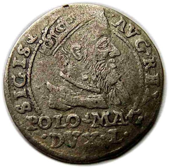 Grosz litewski na stopę polską 1567 Zygmunt II August Tykocin (2)