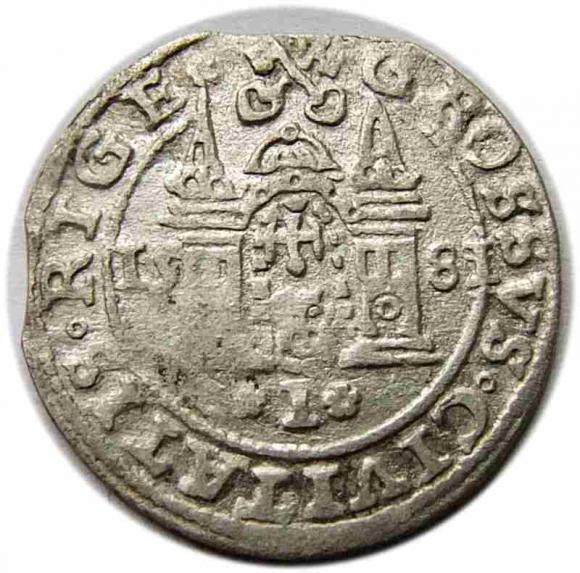 Grosz 1581 Stefan Batory Ryga (2)