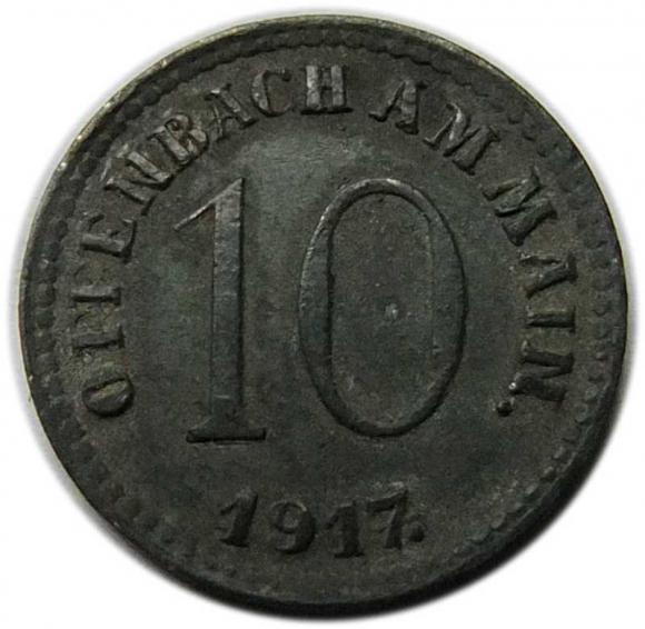 10 fenigów 1917 Offenbad Niemcy