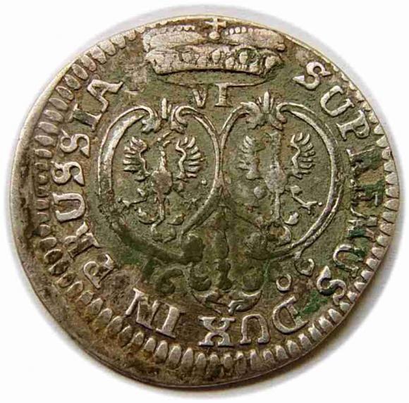 Szóstak 1686 Fryderyk Wilhelm Prusy Królewiec (2)