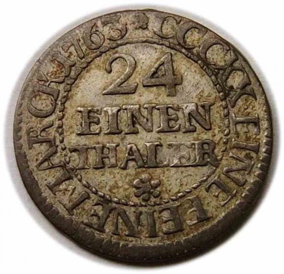 1/24 talara 1763 Fryderyk August II Lipsk (2)