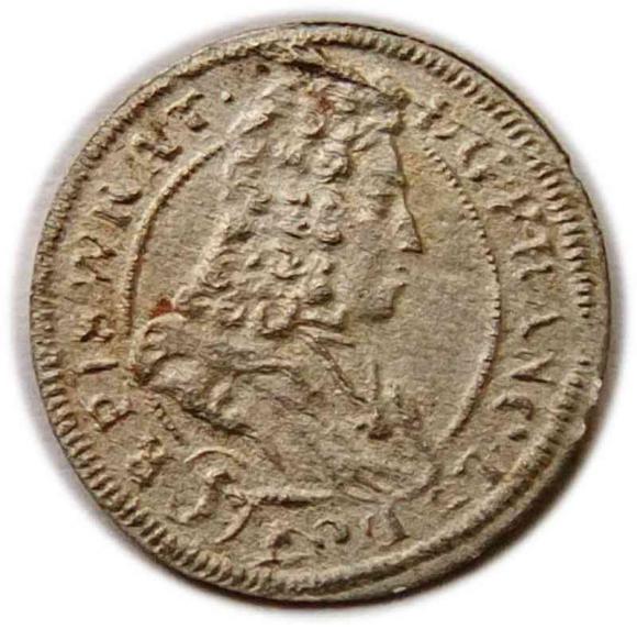 1 krajcar 1700 Franciszek Ludwik von Pfalz Księstwo Nyskie Biskupów Wrocławskich Nysa (1)