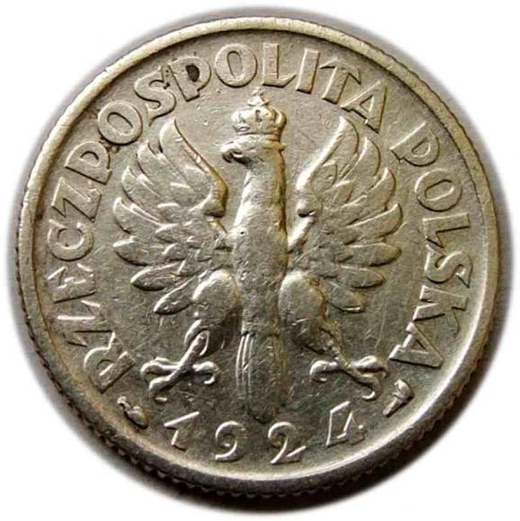 1 złoty 1924 II RP Kobieta z kłosami Paryż  (2)