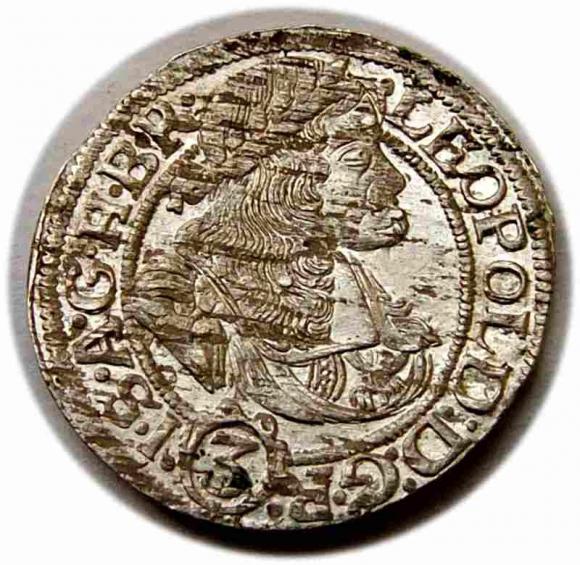 3 krajcary 1669 Leopold I Wrocław (1)