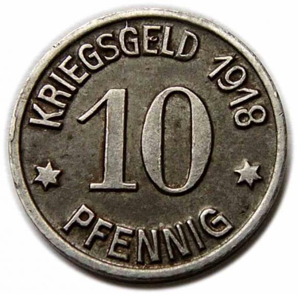 10 fenigów 1918 Głogówek / Ober Glogau  (1)