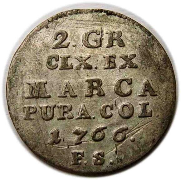 Dwugrosz 1766 Stanisław August Poniatowski Warszawa (1)