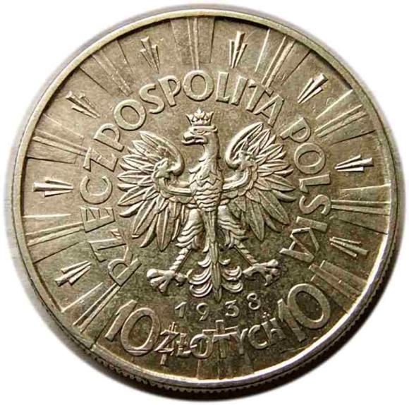 10 złotych 1938 Józef Piłsudski II RP (2)