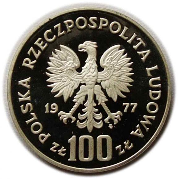 100 złotych 1977 PRL Władysław Reymont Warszawa próba (2)