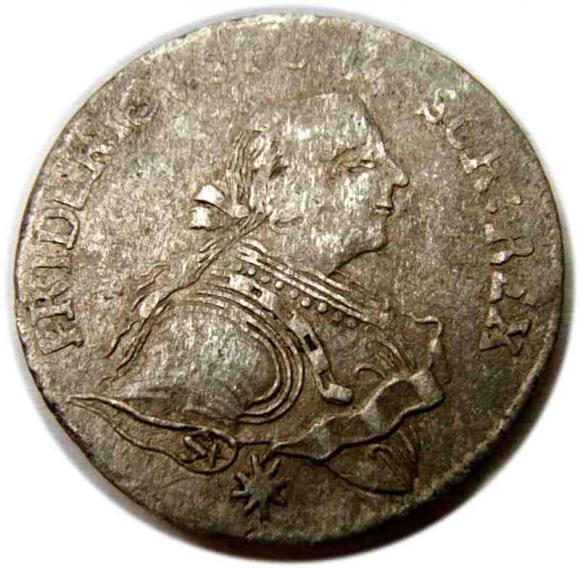 Szóstak 1753 Fryderyk II Wielki Prusy Królewiec (1)
