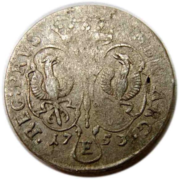 Szóstak 1753 Fryderyk II Wielki Prusy Królewiec (2)