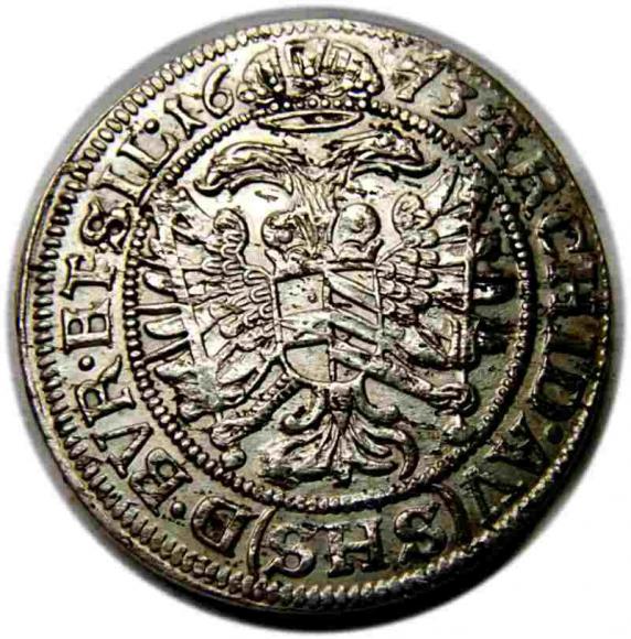 6 krajcarów 1673 Leopold I Wrocław (2)