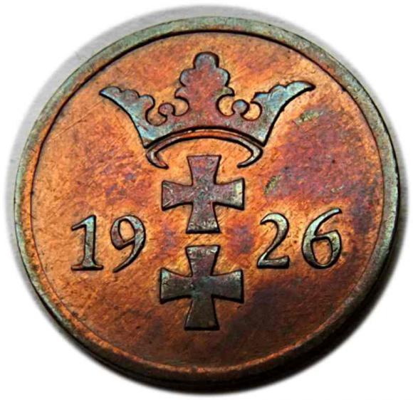 2 fenigi 1926 Wolne Miasto Gdańsk Berlin (2)