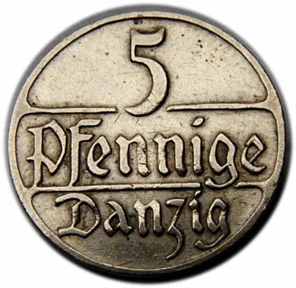 5 fenigów 1923 Wolne Miasto Gdańsk Berlin (1)
