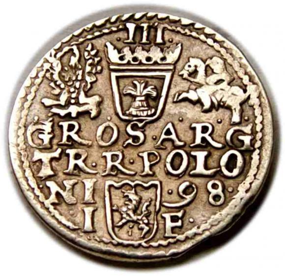 Trojak 1598 Zygmunt III Waza Olkusz (2)