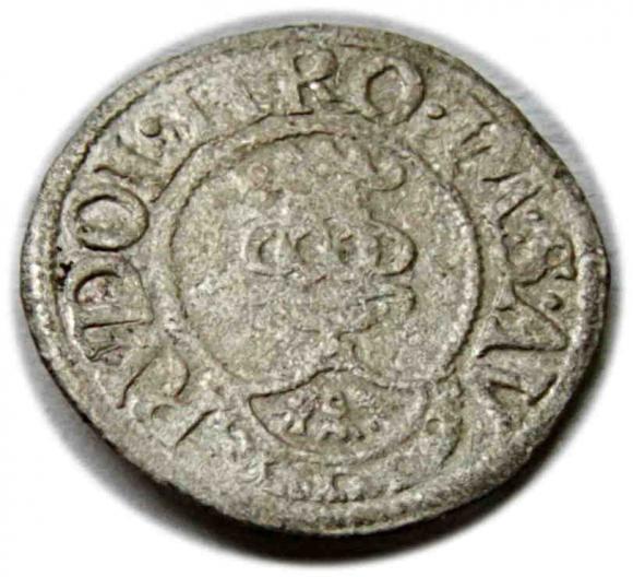 Szeląg 1585 Wolne Miasto Kolonia (1)