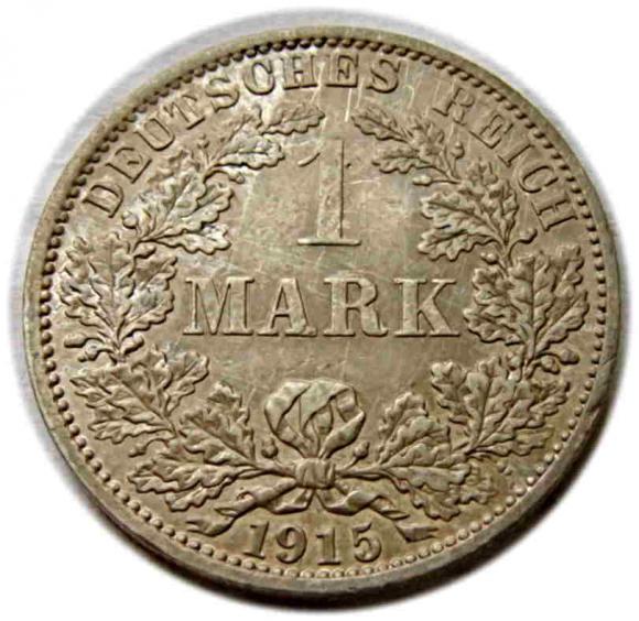 1 marka 1915 Wilhelm II Hohenzollern Prusy Berlin (1)