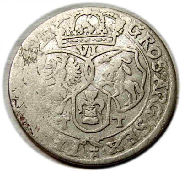 Szóstak 1661 Jan Kazimierz Bydgoszcz (2)