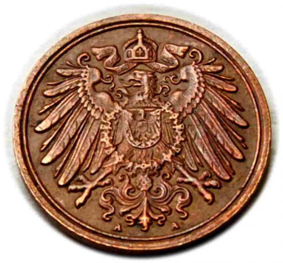 1 fenig 1907 Wilhelm II Hohenzollern Niemcy Berlin (2)