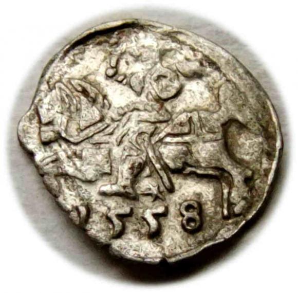 Denar 1558 Zygmunt II August Wilno (1)