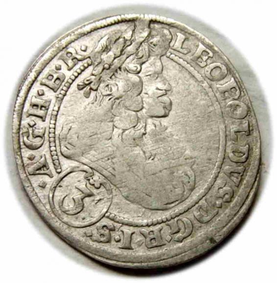 3 krajcary 1696 Leopold I Brzeg (1)