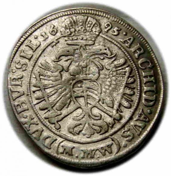 3 krajcary 1695 Leopold I Wrocław (2)