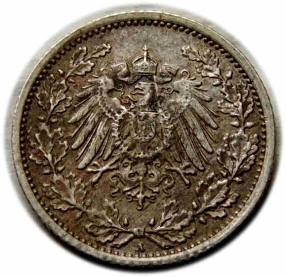 1/2 marki 1918 Wilhelm II Hohenzollern Niemcy Berlin (2)