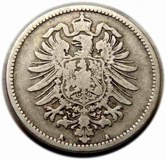 1 marka 1875 Wilhelm I Hohenzollern Niemcy Berlin (2)