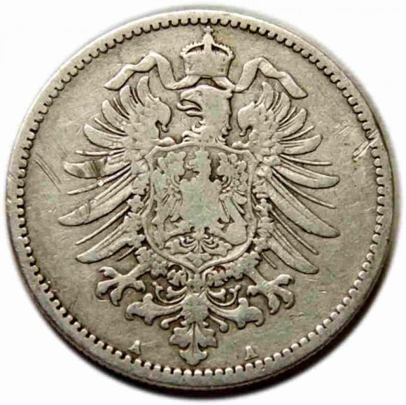1 marka 1881 Wilhelm I Hohenzollern Niemcy Berlin (2)
