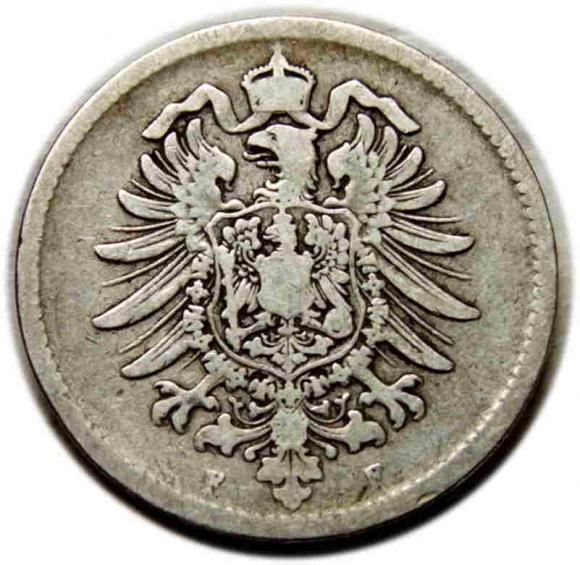 1 marka 1875 Wilhelm I Hohenzollern Niemcy Stuttgart (2)