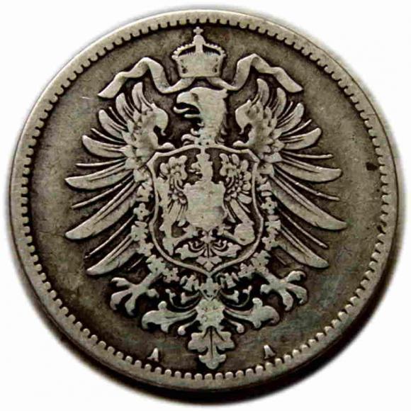 1 marka 1876 Wilhelm I Hohenzollern Niemcy Berlin (1)
