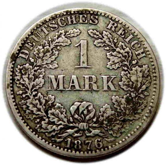 1 marka 1876 Wilhelm I Hohenzollern Niemcy Berlin (1)