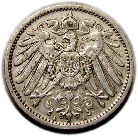 1 marka 1908 Wilhelm II Hohenzollern Niemcy Berlin (2)