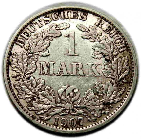 1 marka 1907 Wilhelm II Hohenzollern Niemcy Berlin (2)
