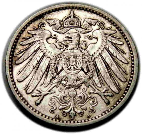1 marka 1907 Wilhelm II Hohenzollern Niemcy Berlin (1)