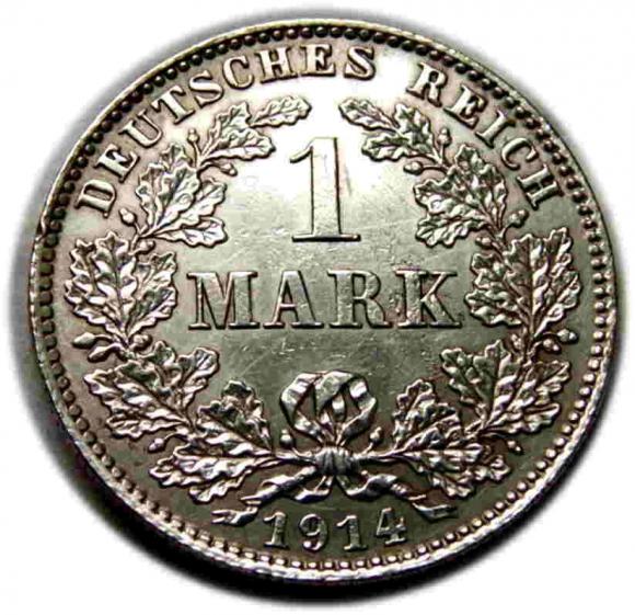 1 marka 1914 Wilhelm II Hohenzollern Niemcy Hamburg (1)
