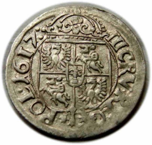 3 krajcary 1617 Zygmunt III Waza Kraków (2)