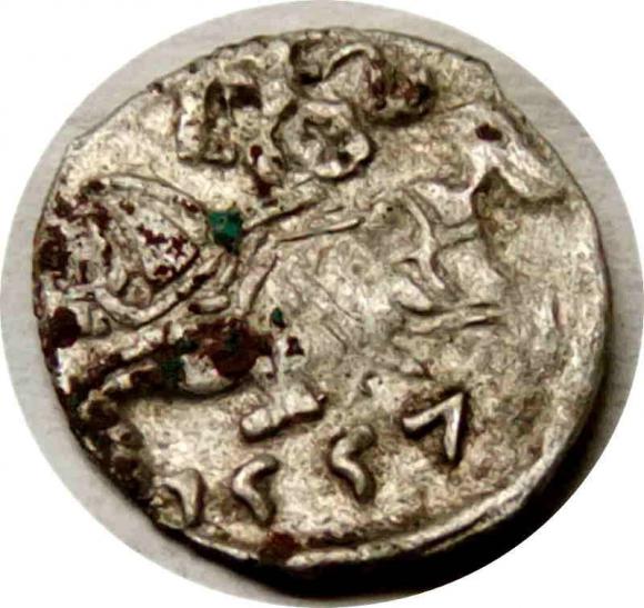 Denar 1557 Zygmunt II August Wilno (1)