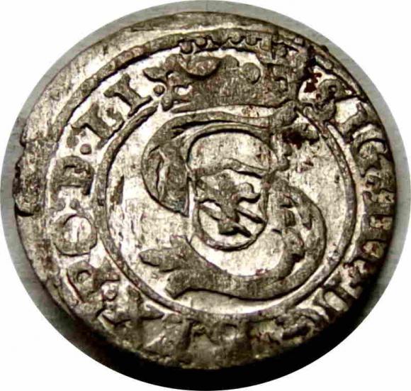 Szeląg 1601 Zygmunt III Waza Ryga (1)