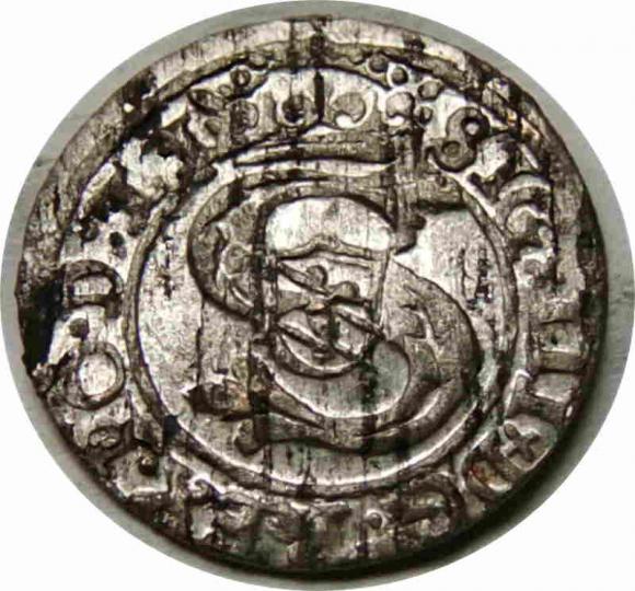 Szeląg 1601 Zygmunt III Waza Ryga (1)