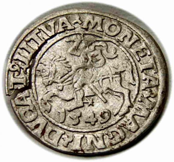 Półgrosz 1549 Zygmunt II August Wilno (1)