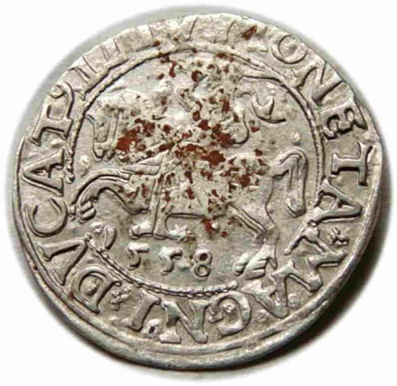 Półgrosz 1558 Zygmunt II August Wilno (1)